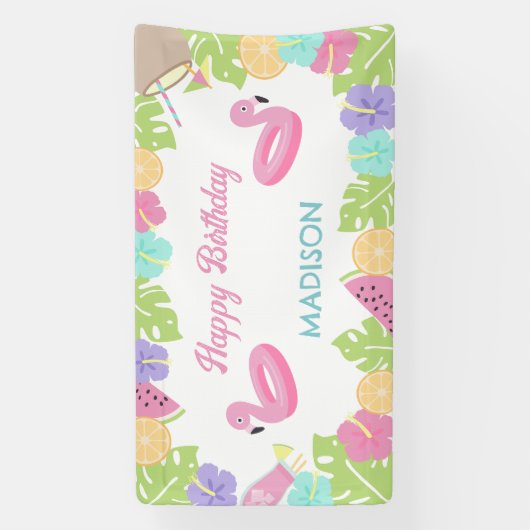 Girl Pool party Banner (Verticaal)