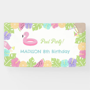 Girl Pool party Banner