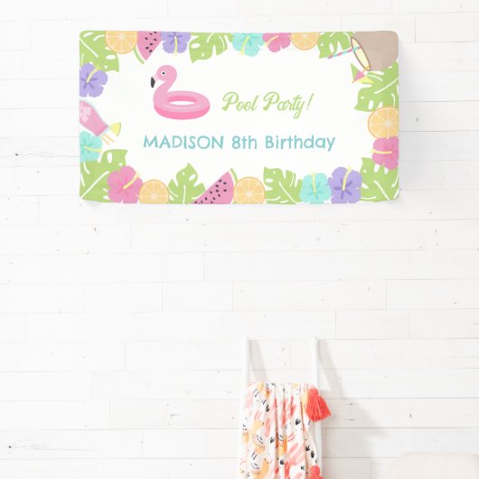 Girl Pool party Banner (Insitu)
