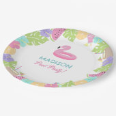 Girl Pool party Papieren Bordje (Gekanteld)