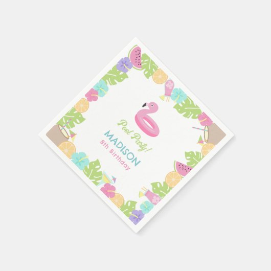 Girl Pool party Servet (Hoek)