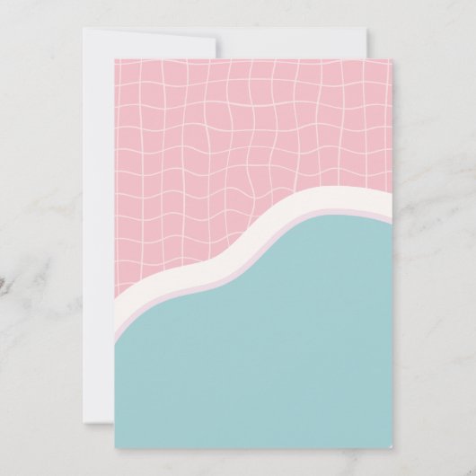 Girl Pool Party Verjaardagsfeestje Kaart (Achterkant)