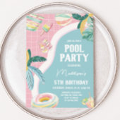 Girl Pool Party Verjaardagsfeestje Kaart