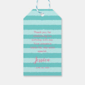 Girl Pool Verjaardagsfeestje Cadeaulabel (Achterkant)