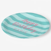 Girl Pool Verjaardagsfeestje Papieren Bordje (Gekanteld)