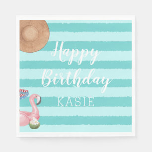 Girl Pool Verjaardagsfeestje Servet