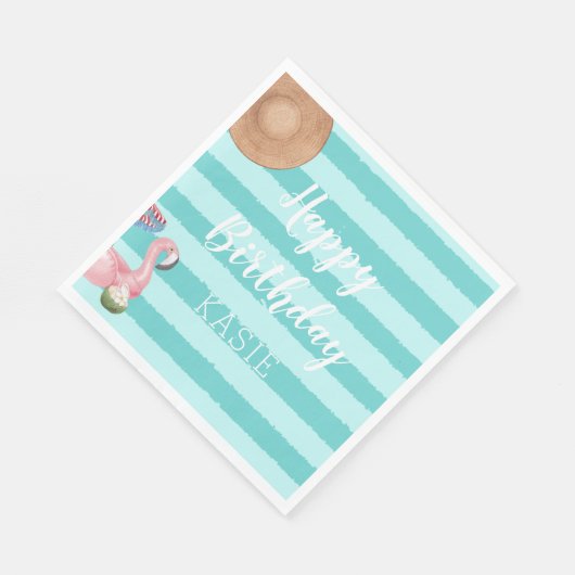 Girl Pool Verjaardagsfeestje Servet (Hoek)