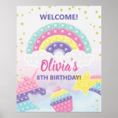 Girl Pop It Fidget Birthday Party Poster (Voorkant)