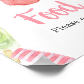 Girl Popsicle Baby shower Eten Poster (Hoek)