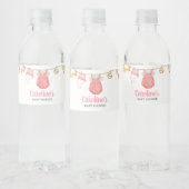 Girl Popsicle Baby shower Waterfles Etiket (Flessen)