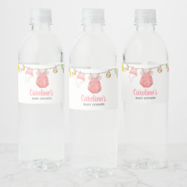 Girl Popsicle Baby shower Waterfles Etiket