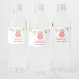 Girl Popsicle Baby shower Waterfles Etiket