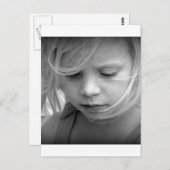 Girl Portret Black and White Face Briefkaart (Voorkant / Achterkant)