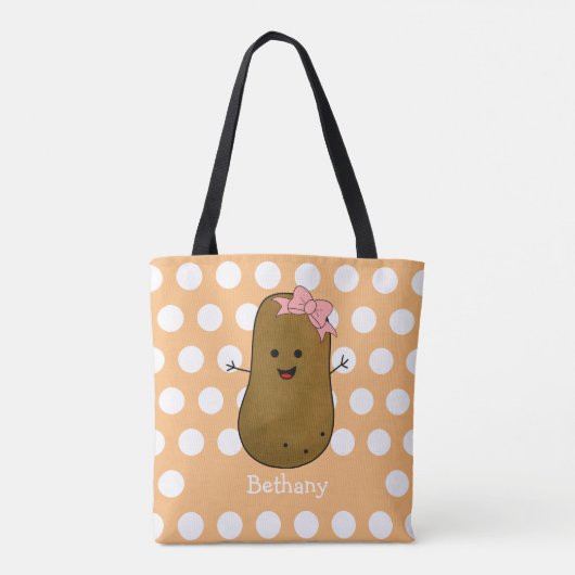 Girl Potato Personalized Tote Bag (Achterkant)