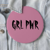 Girl Power Badge roze Ronde Button 6,0 Cm (In situ)