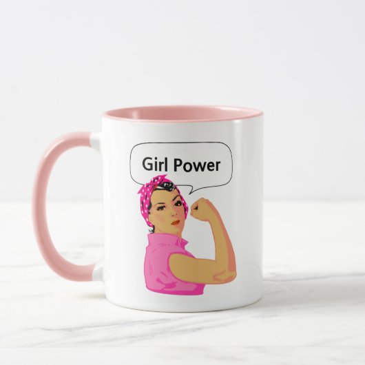 Girl Power Bewerkbare tekst Mok (Links)