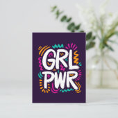 Girl Power Briefkaart (Staand voorkant)