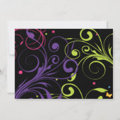 Girl Power Bright Sweet Sixteen 16 Uitnodiging (Achterkant)