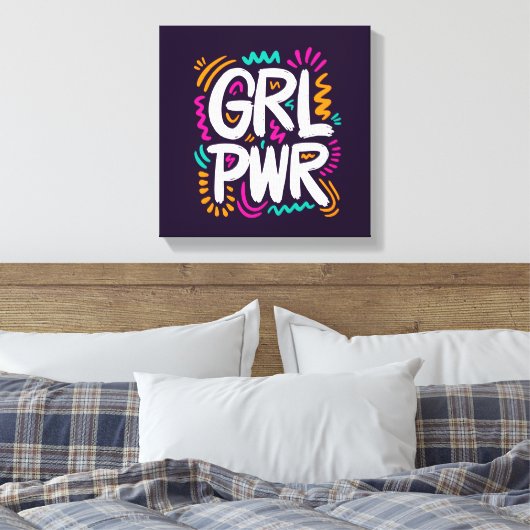 Girl Power Canvas Afdruk (Insitu (Slaapkamer))