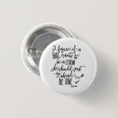 Girl Power Citaat Calligrafie Script Ronde Button 3,2 Cm (Voorkant /achterkant)