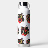 GIRL POWER, Crown & Hearts Waterfles (Voorkant)