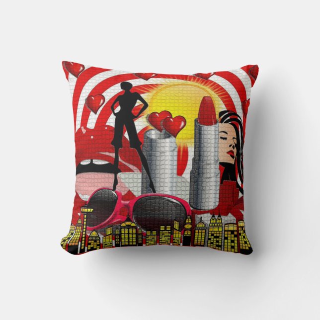 girl power cushion kussen (Voorkant)