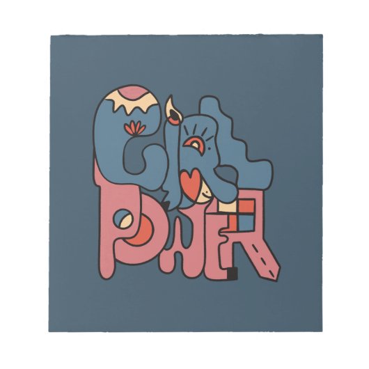 Girl Power Dark-versie Notitieblok (Voorkant)