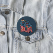 Girl Power Dark-versie Ronde Button 7,6 Cm (In situ)