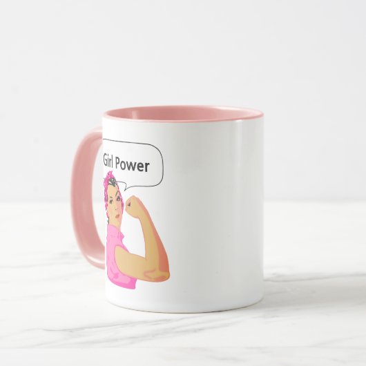 Girl Power Editable-tekst Mok (Voorkant links)