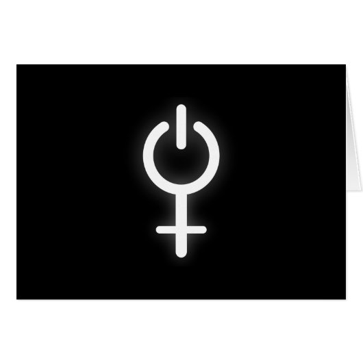 Girl Power Electronic Symbol for Gamer Vrouw Sign (Voorkant Horizontaal)