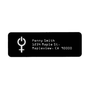 Girl Power Electronic Symbol for Gamer Vrouw Sign Etiket