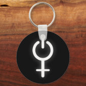 Girl Power Electronic Symbol for Gamer Vrouw Sign Sleutelhanger (Voorkant)