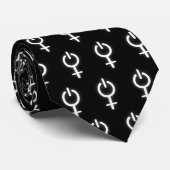 Girl Power Electronic Symbol for Gamer Vrouw Sign Stropdas (Opgerold)