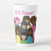 Girl Power Feminist Latte Mok (Voorkant)