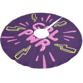 Girl power feminist slogan, violet background. kerstboom rok (Gekanteld)