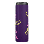 Girl power feminist slogan, violet background. thermosbeker (Achterkant)