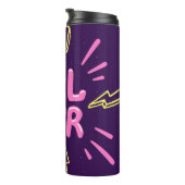 Girl power feminist slogan, violet background. thermosbeker (Geroteerd rechts)