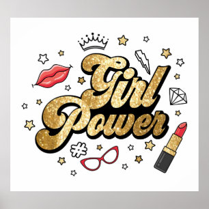 Girl Power:  feministisch glitter. Poster