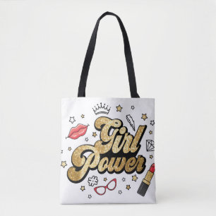 Girl Power:  feministisch glitter. Tote Bag