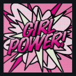 GIRL Power Fun Retro Comic Book Pop Art Acryl Muurkunst<br><div class="desc">Een leuk,  cool en trendy retro-stripverhaal pop-geïnspireerd design dat de grillen,  zap,  pow in je leven zet. Het perfecte cadeau voor superhelden,  vrienden,  familie of als een traktatie voor jezelf. Ontworpen door: ComicBookPop© op www.zazzle.com/comicbookpop*</div>