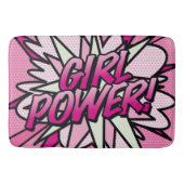 GIRL Power Fun Retro Comic Book Pop Art Badmat (Voorkant)