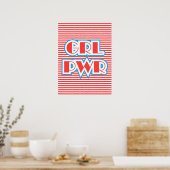 Girl Power, Grl Pwr, rode versie Poster (Keuken)