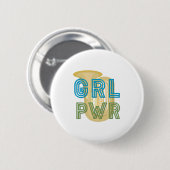 (Girl Power) GRL PWR - Tuba Ronde Button 5,7 Cm (Voorkant /achterkant)