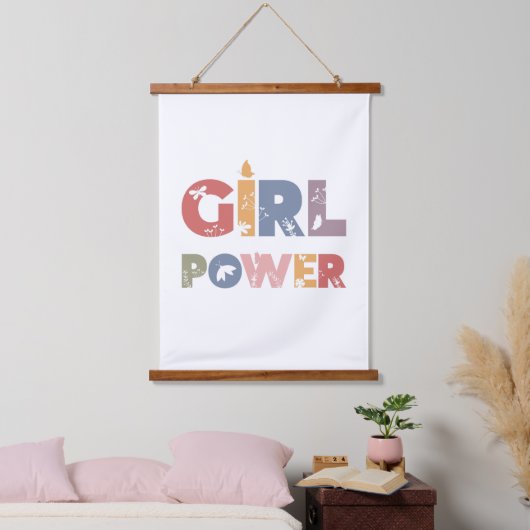 Girl Power Hangend Wandkleed (Slaapkamer)