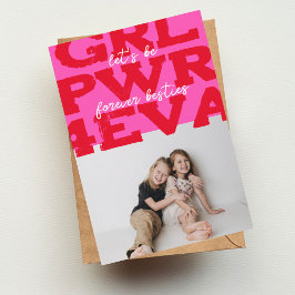 Girl Power Happy Galentine's Day met foto Kaart