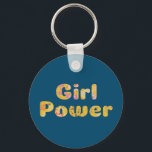Girl Power Inspirerend Quote Floral Lettering Sleutelhanger<br><div class="desc">Girl Power Inspirerend Quote Floral Lettering in Blue and Yellow Sleutelhanger</div>