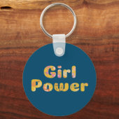 Girl Power Inspirerend Quote Floral Lettering Sleutelhanger (Voorkant)