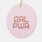 Girl Power Keramisch Ornament (Links)