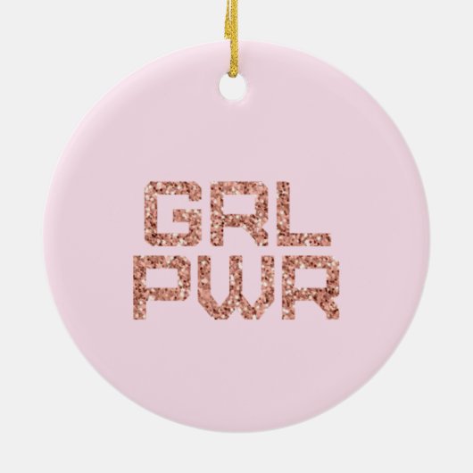 Girl Power Keramisch Ornament (Achterkant)
