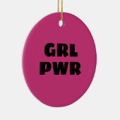 Girl Power Keramisch Ornament (Rechts)